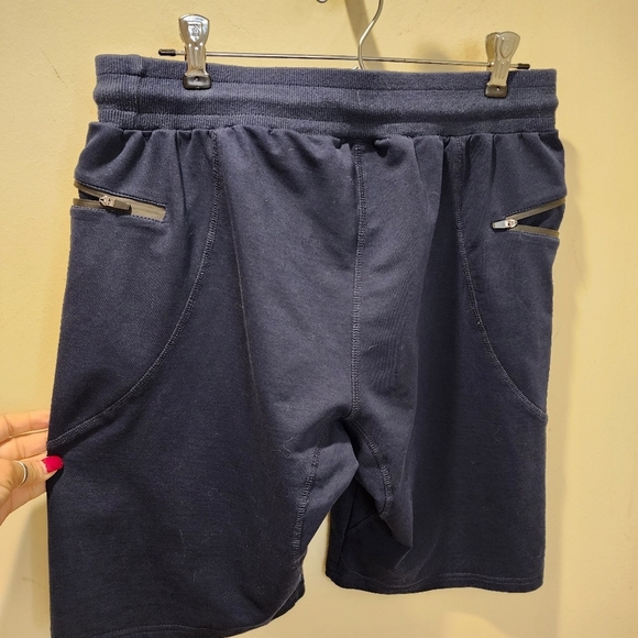 BROKIG  Navy Blue Mens Sidelock Gym Workout Running Shorts with Pockets Size L - Picture 4 of 10